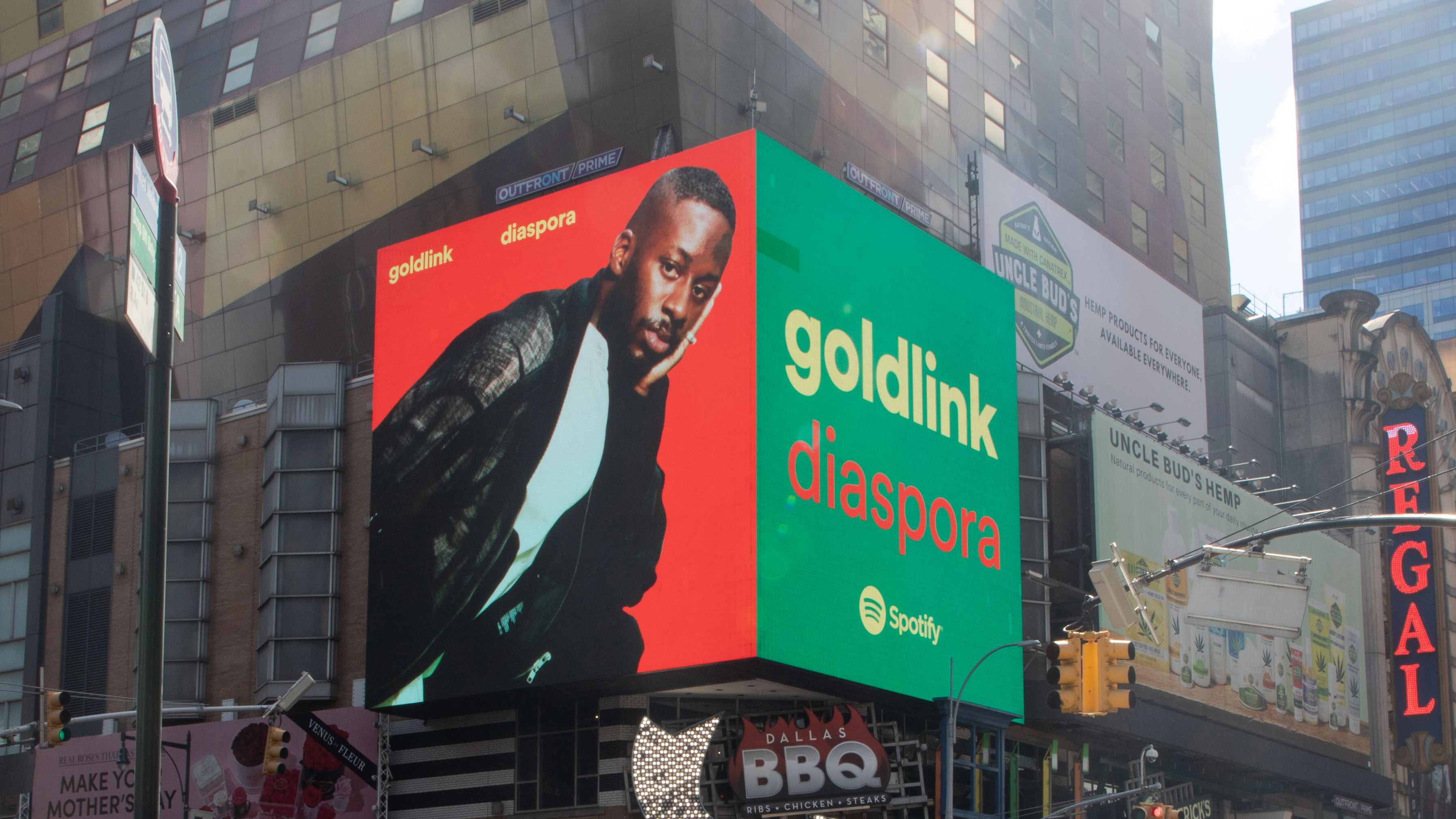 2.GoldLink  Diaspora Spotify Times Square Billboard (Cropped)